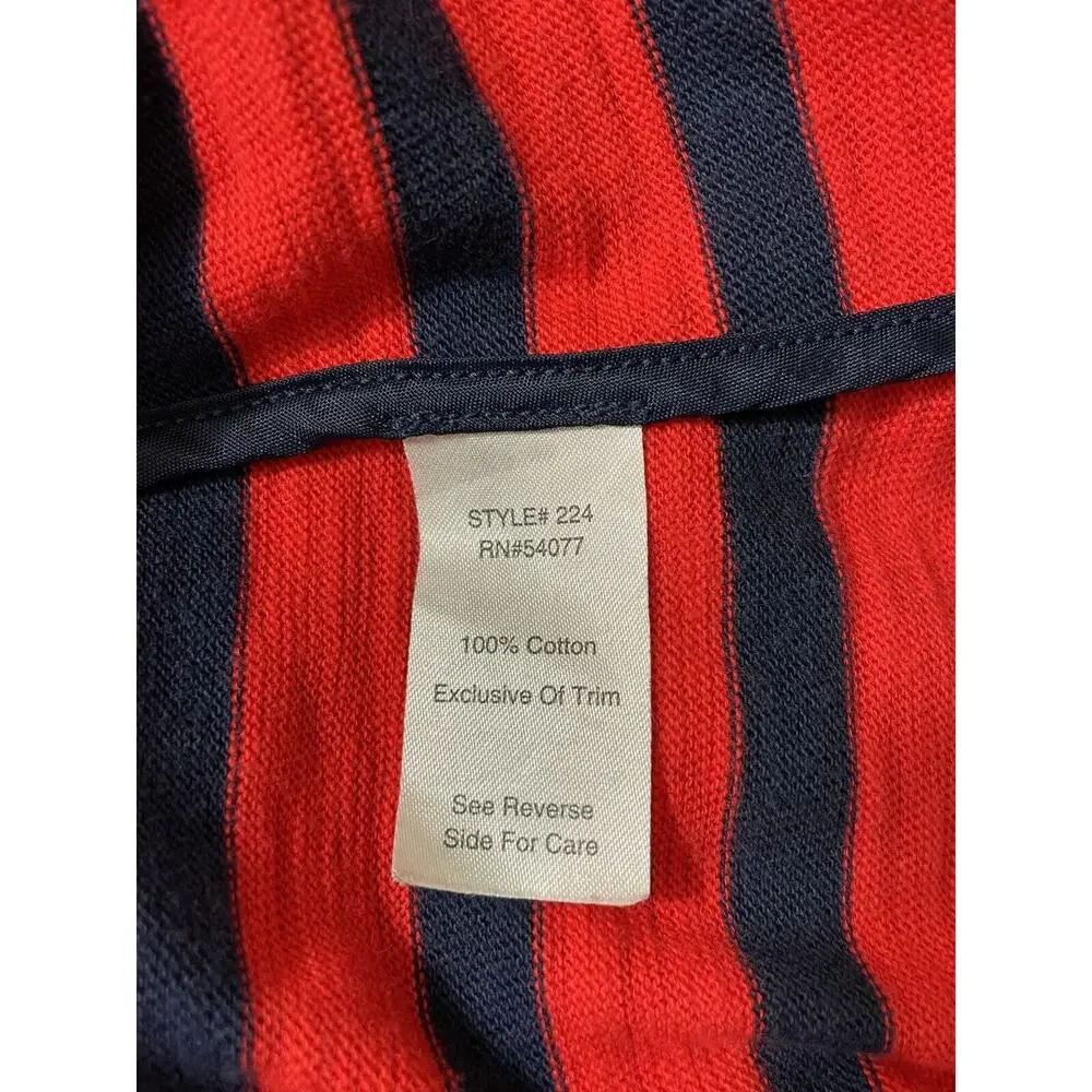 CAbi Yacht Club Jacket Blazer Red/Navy Striped Nautical Style 224 Women's Medium